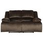 Signature Design by Ashley Clonmel Manual Reclining Loveseat in Chocolate, , large