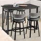 Blue River Encinitas 5-Piece Patio Bar Table Set in Black, , large