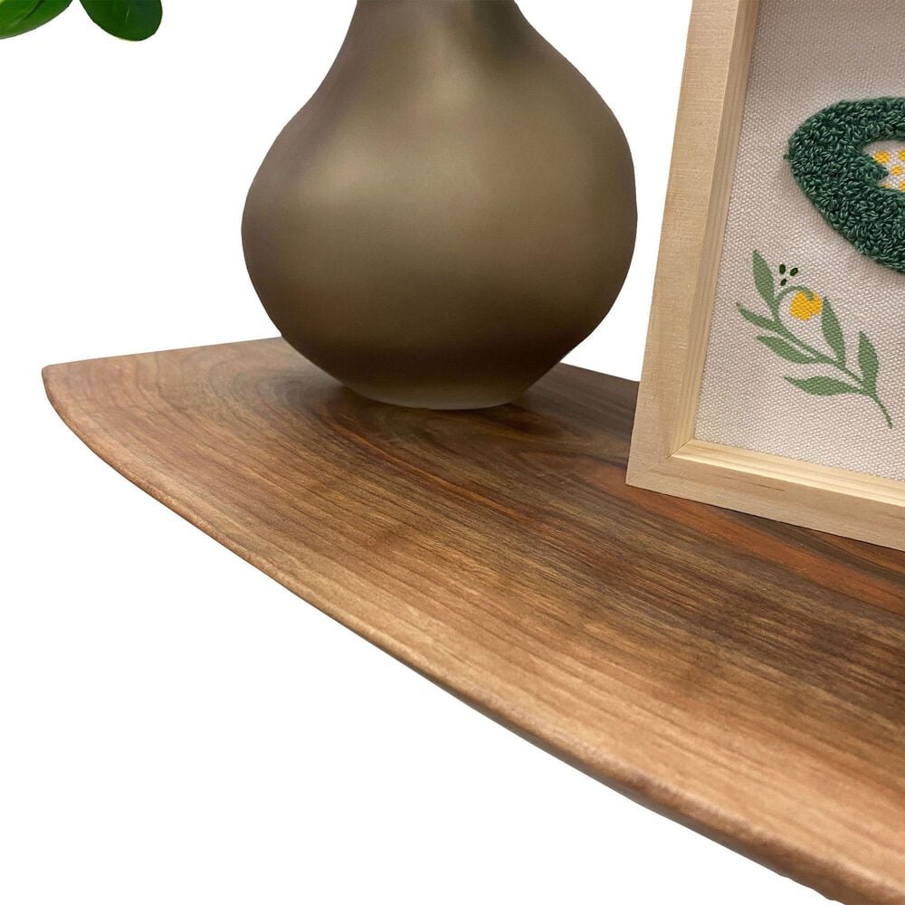 Regency Global Sourcing Niche Islander 36" Hard Wood Floating Shelf in Walnut, , large