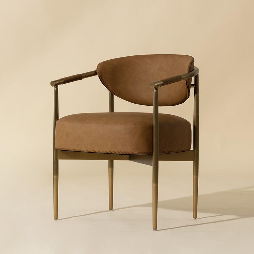 37B Heloise Arm Chair in Gold, , large