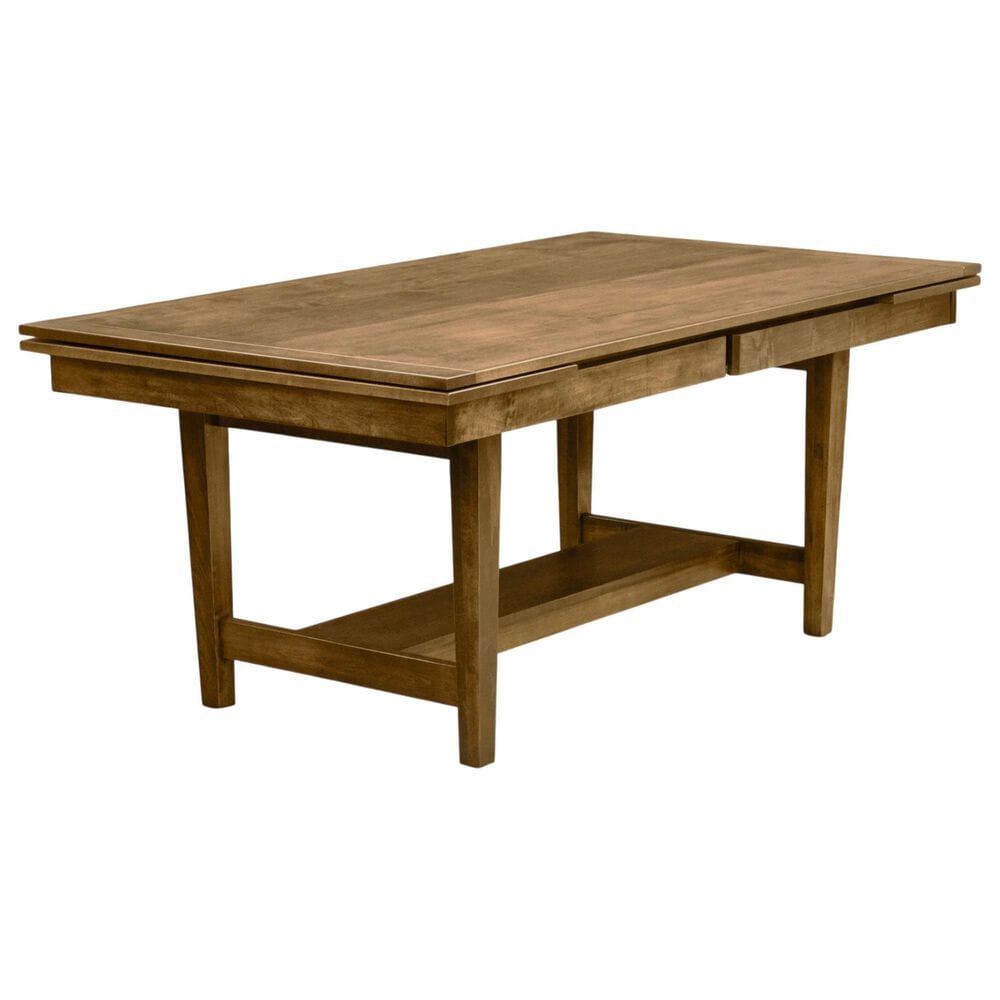 Fleming Furniture Co. Christopher 6-Piece Rectangular Dining Set with Wood and Fabric Side Chairs in Pecan, , large