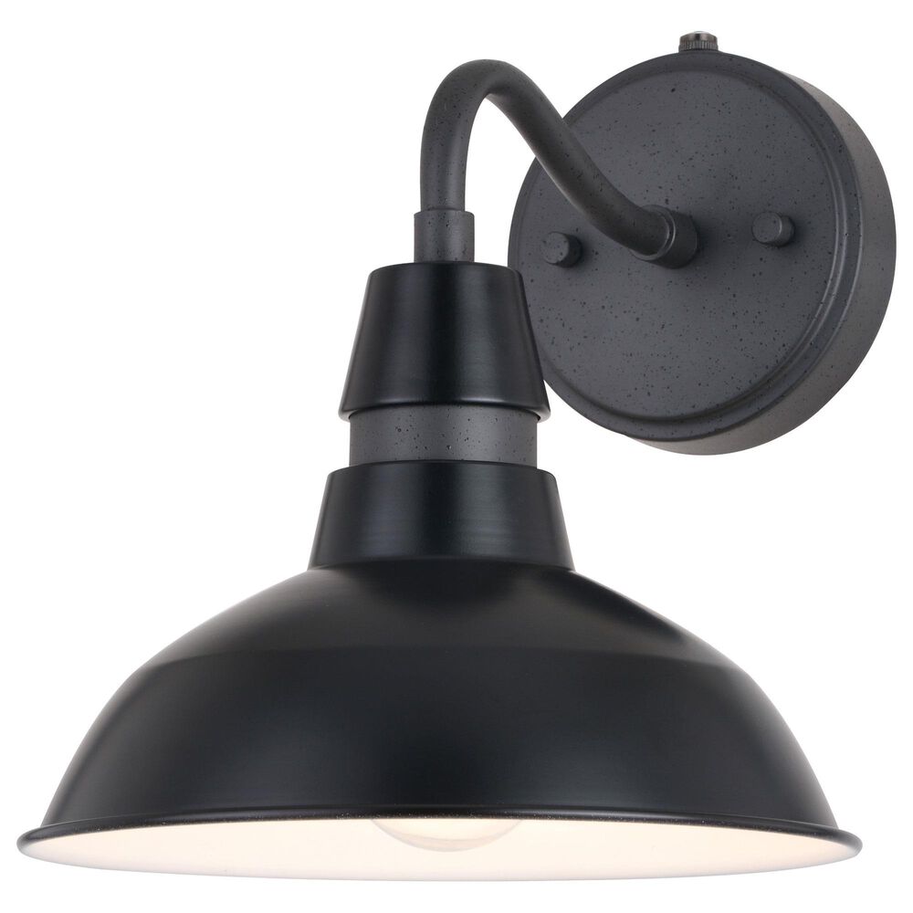 Vaxcel Buena Park 1-Light Outdoor Wall Sconce in Vintage Black and Matte White, , large