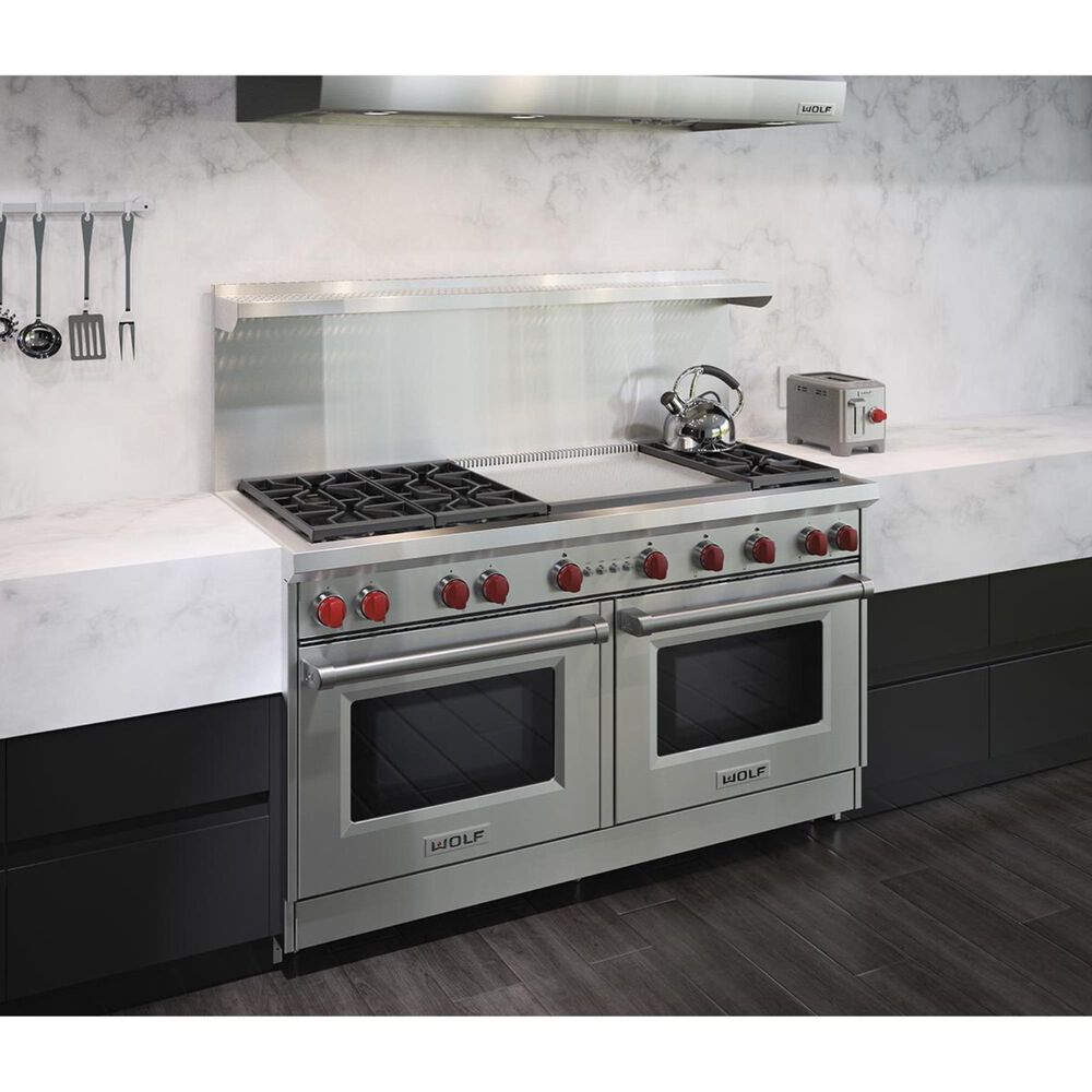Wolf 60&quot; Professional Gas Range w/Double Griddle, , large