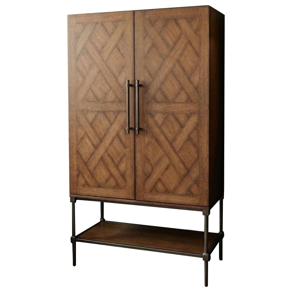 Wycliff Bay Wynne Lattice Bar Cabinet in Spice, , large