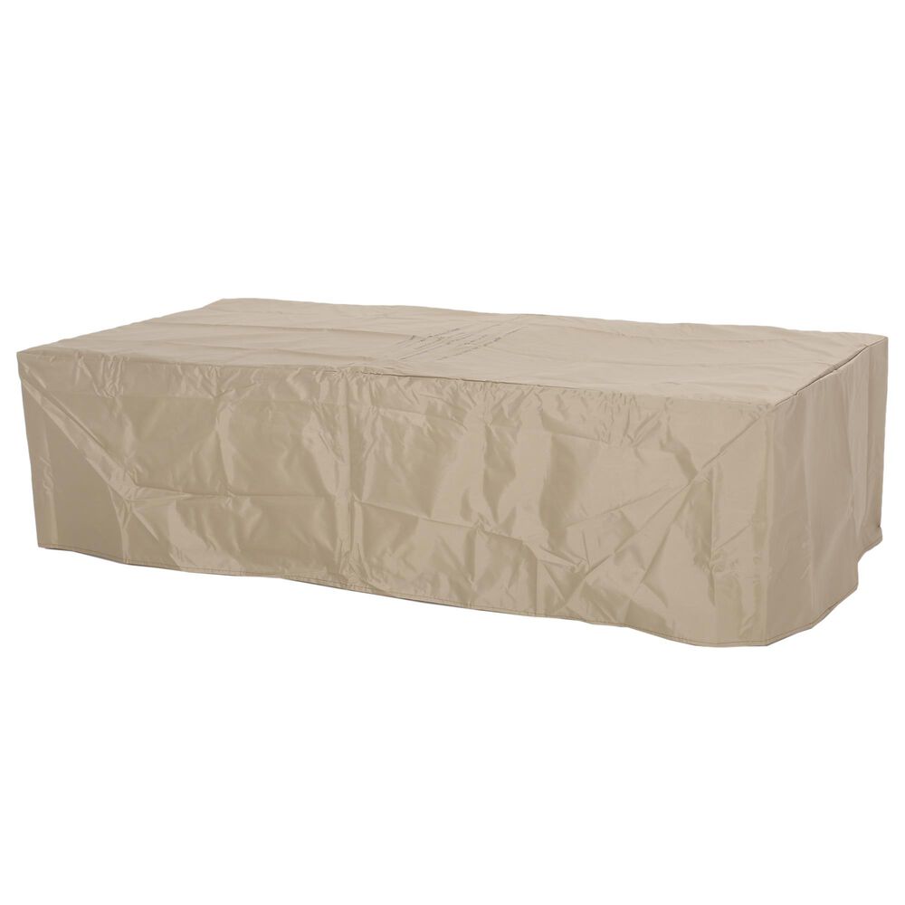 Hearth and Haven Rectangle MgO Concrete Fire Pit in Light Grey, , large