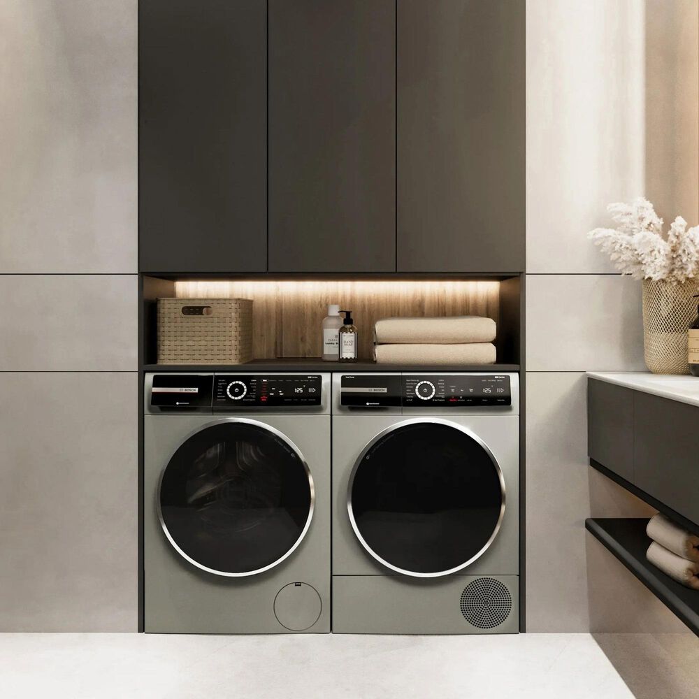 Bosch 800 Series 4 Cu. Ft. Front Load Electric Dryer in Pearl Steel, , large