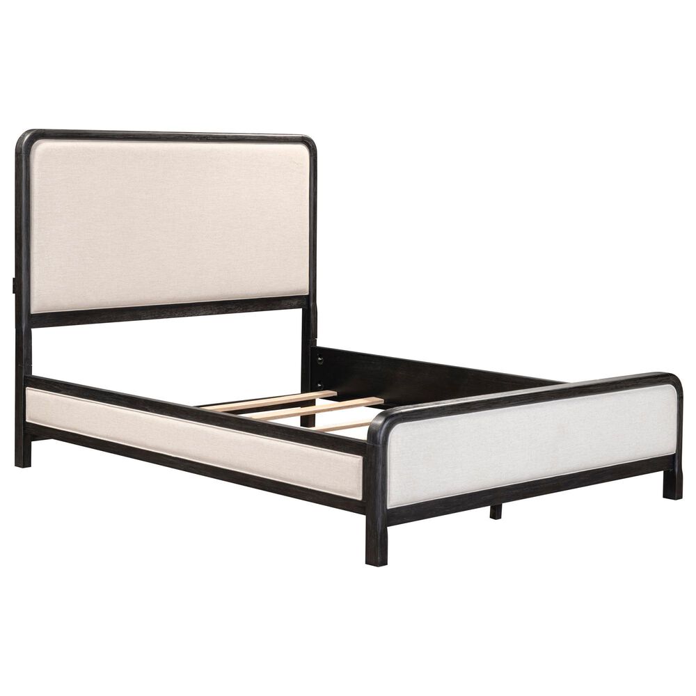Riva Ridge Ambrose Queen Panel Bed with Two Nightstands in Obsidian Mist, , large