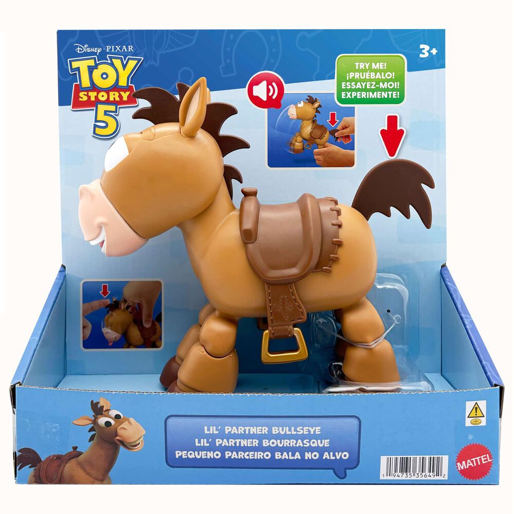 Pixar Toy Story 5 7.5" Lil Partner Bullseye Posing Horse Action Figure with Sounds, , large