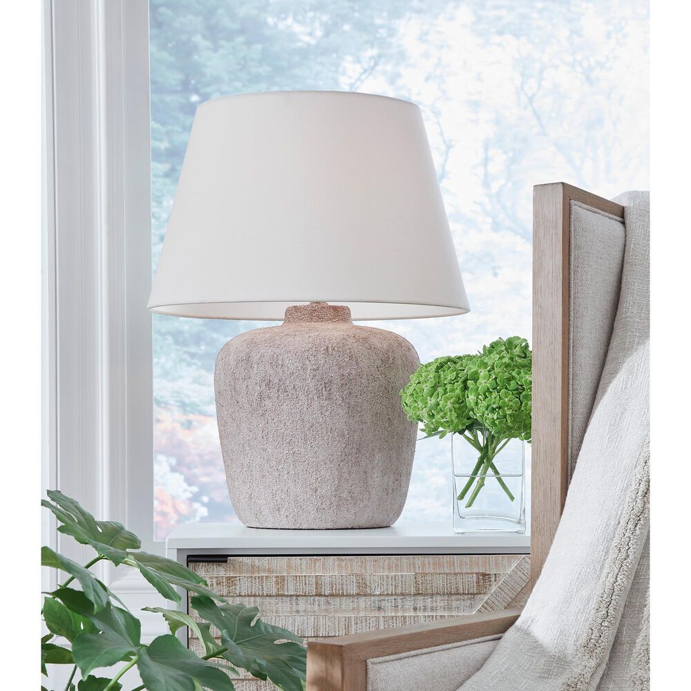 Ashley Danry Table Lamp in Distressed Cream, , large