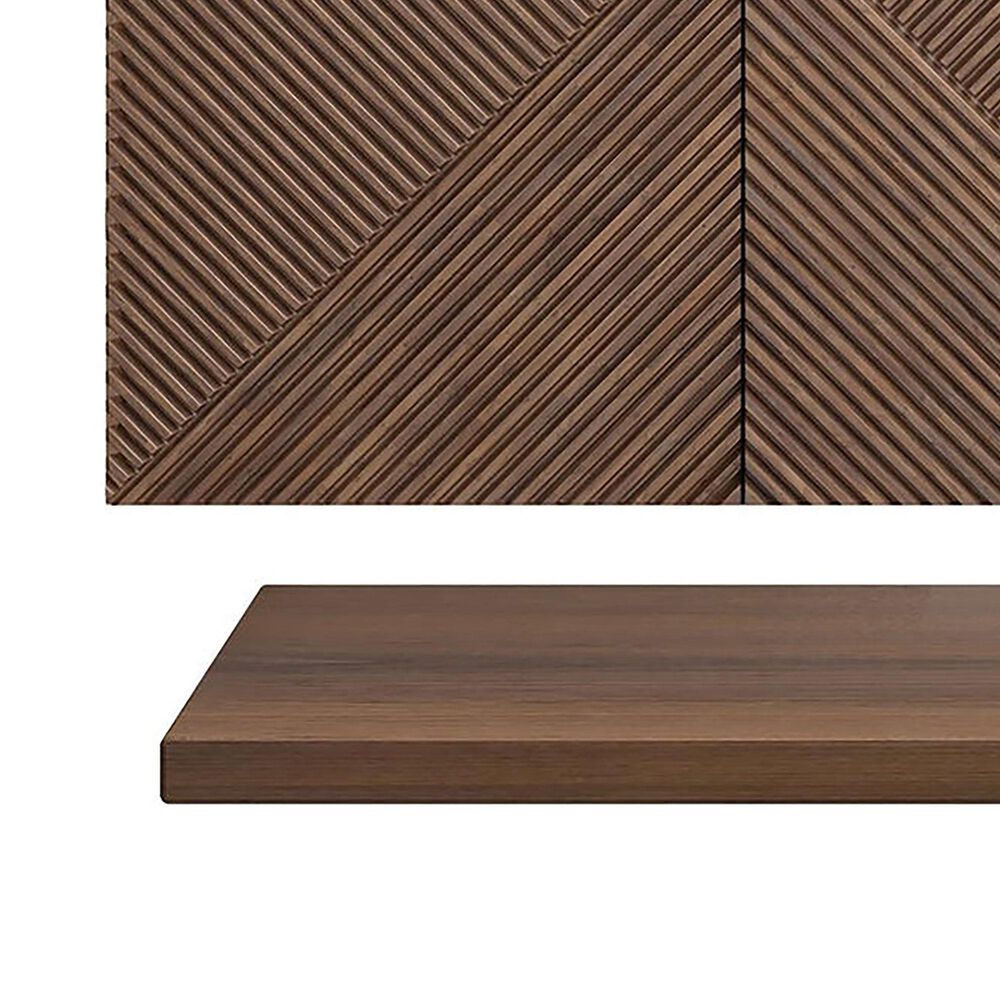 James Martin Vanities Marcello 72&quot; Double Bathroom Vanity in Chestnut with 3 cm Charcoal Soapstone Quartz Top and Rectangular Sinks, , large