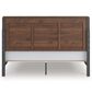 Ashley Fortlorn King Bed with Two Nightstands in Walnut Brown, , large