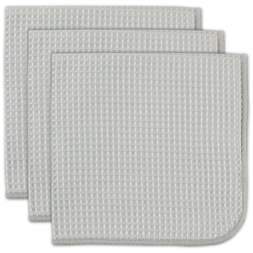 Mukitchen Microfiber Waffle Weave Dish Cloth in Storm (Set of 3), , large