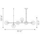 Zuo Modern Gisela Ceiling Lamp in Brass, , large