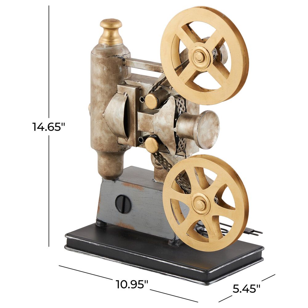 Maple and Jade Camera Film Decorative Sculpture in Weathered Black and Bronze, , large