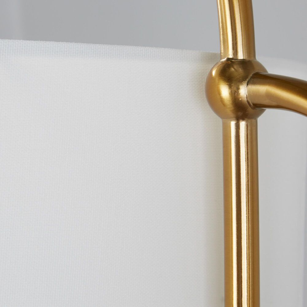 Grandview Gallery Leslie Floor Lamp in Gold and White, , large