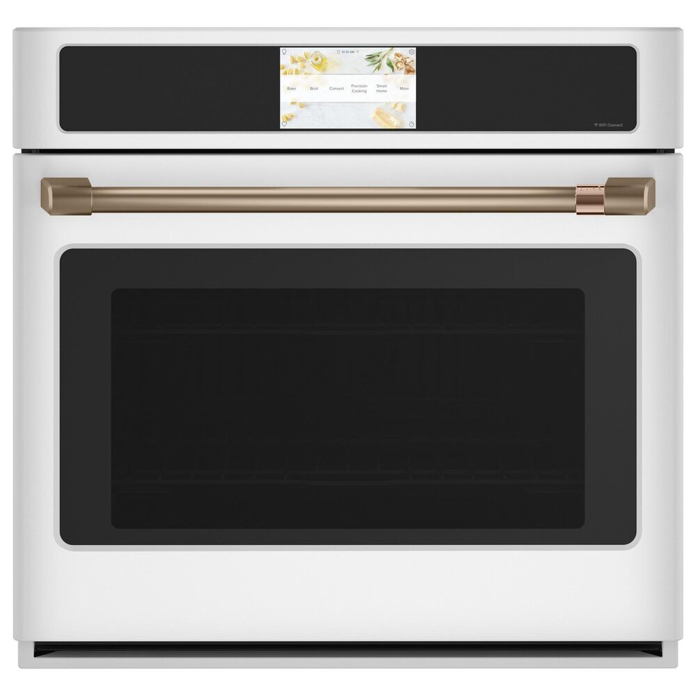 Cafe 2-Piece Kitchen Package with Matte White 30" Smart Built-In Convection Single Wall Oven and Stainless Steel 36" Touch Control Induction Cooktop, , large