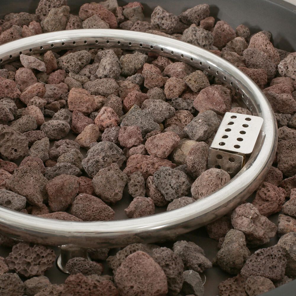 Hearth and Haven Round MgO Concrete Propane Fire Pit in Light Grey, , large