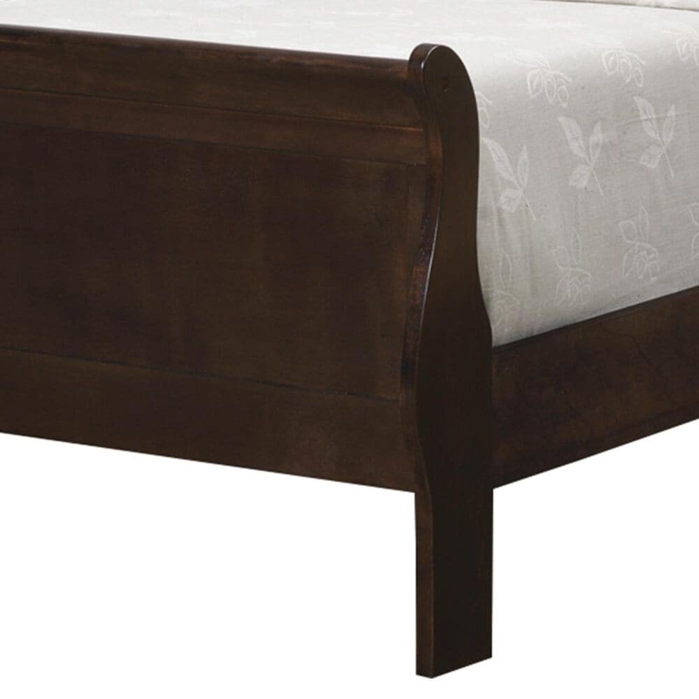 Pacific Landing Louis Philippe Twin Sleigh Bed in Cappuccino, , large