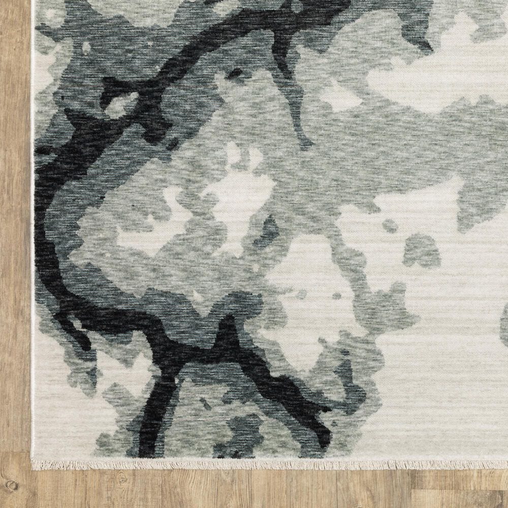 Oriental Weavers Echo ECH08 Blue and Ivory 6&#39;7&quot; x 9&#39;6&quot; Area Rug, , large