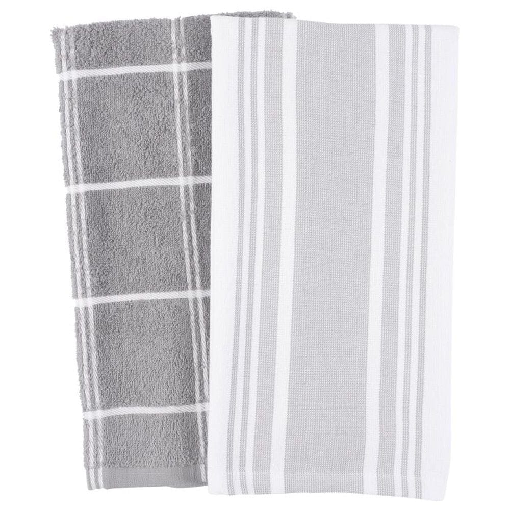 Harold Import 2-Piece Terry Kitchen Towel in Gray, , large