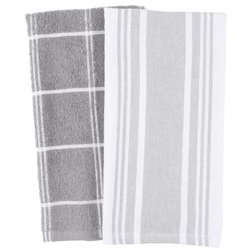 Harold Import 2-Piece Terry Kitchen Towel in Gray, , large
