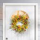 The Gerson Company 24" Mixed Flower Wreath in Yellow, Orange and Green (Set of 2), , large
