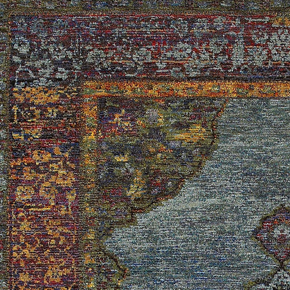 Oriental Weavers Andorra 7139A 2&#39;3&quot; x 8&#39; Blue Runner, , large