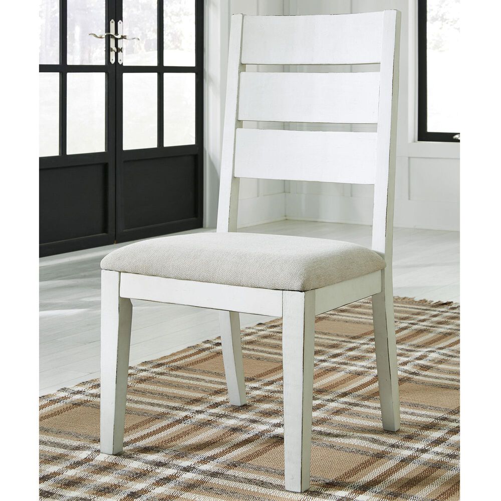 Signature Design by Ashley Grindleburg Dining Upholstered Side Chair in Antique White and Gray, , large