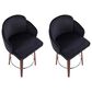 LumiSource Dahlia Swivel Counter Stool with Camel Upholstery in Walnut and Chrome (Set of 2), , large