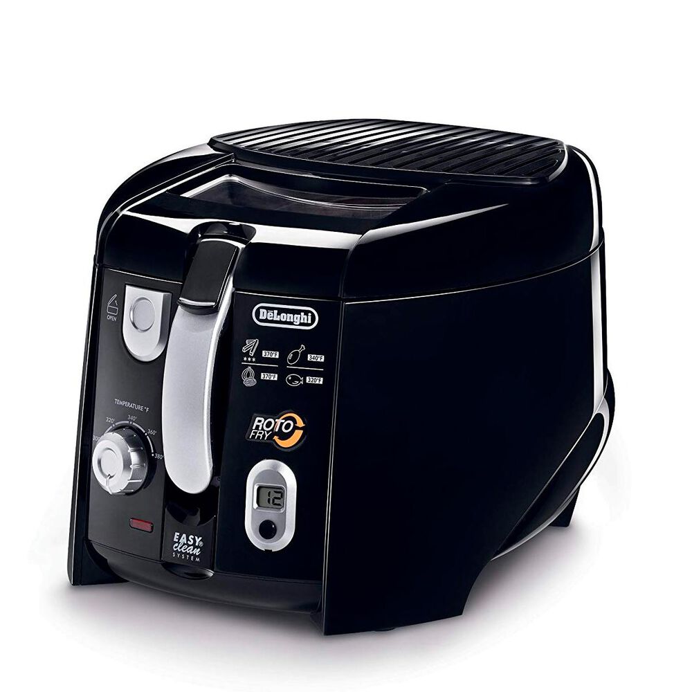 Delonghi Cool Touch RotoFry Low Oil Deep Fryer in Black, , large