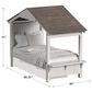 Eastern Shore Lodge Twin Bed with Full Roof in Cookies and Cream, , large