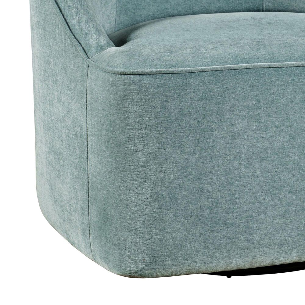 Waltham Lulu Swivel Accent Chair in Teal, , large
