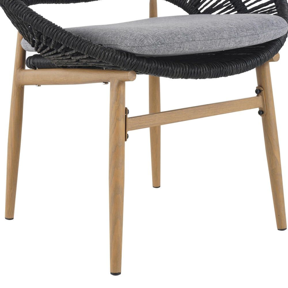 Hearth and Haven Cyril Outdoor Dining Chair in Gray (Set of 2), , large