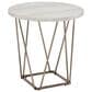 Steve Silver Rowyn 3-Piece Occasional Table in White with Faux Marble Finish, , large