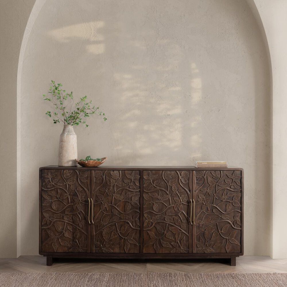 Classic Home Albero 4-Door Buffet in Kona Brown, , large