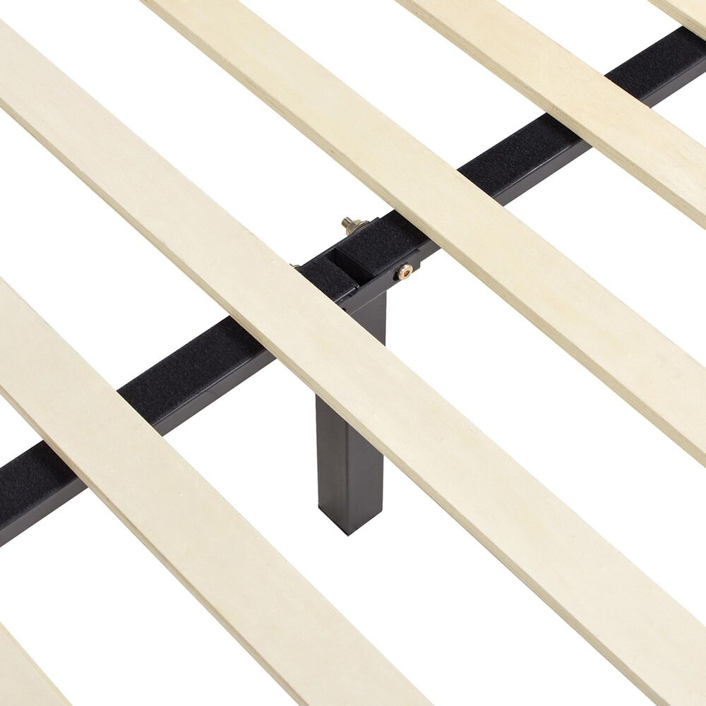 Jennifer Taylor Home Roman Queen Platform Bed with Olive Green Upholstered in Natural Whitewashed, , large