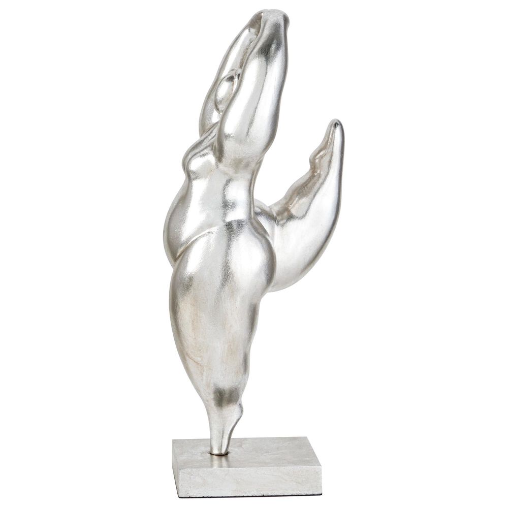 Maple and Jade 20&quot; x 7&quot; Dancing Women Sculpture in Silver, , large