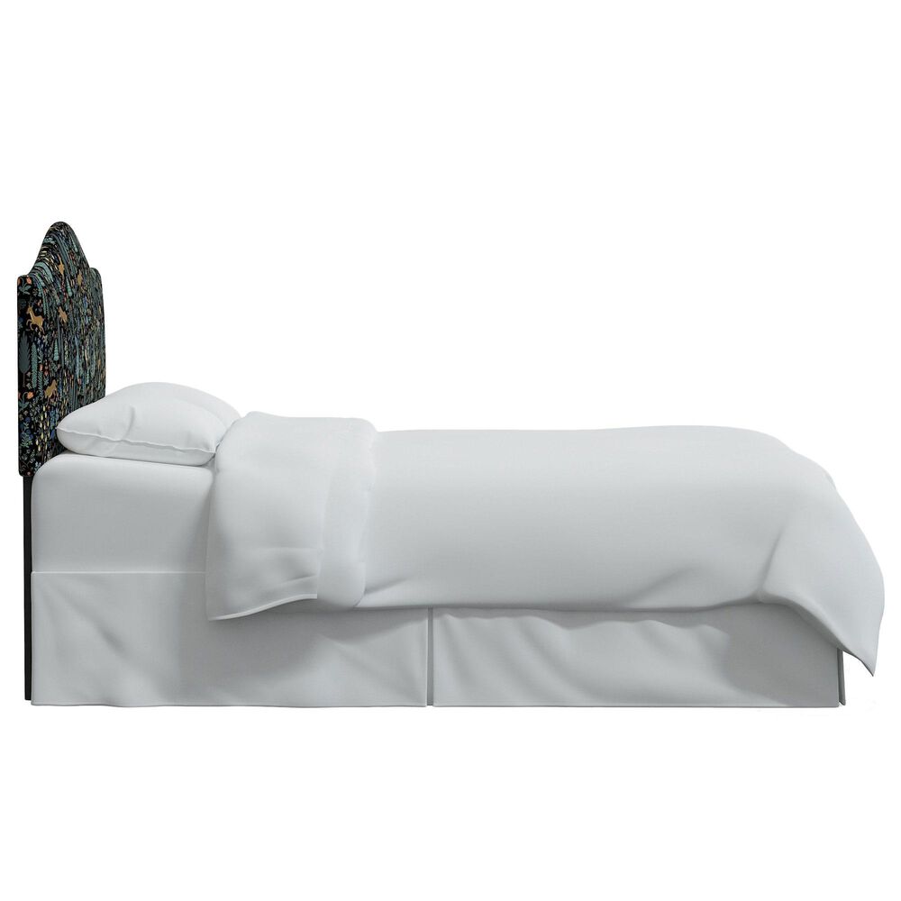 Rifle Paper Co Crafted by Cloth and Company Mayfair Queen Headboard in Menagerie Black, , large