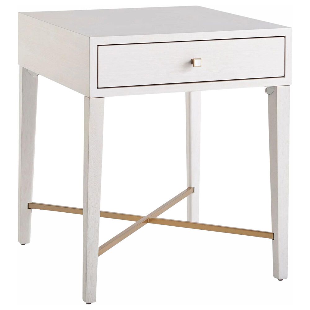 Furniture Worldwide Love Joy Bliss End Table in Alabaster and Gold, , large