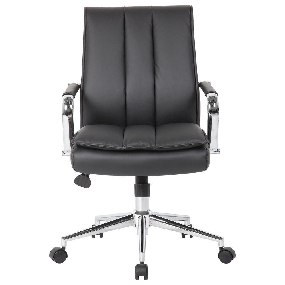Presidential Seating Double Plush Task Chair with Padded Arms in Chrome, , large