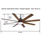 Minka-Aire Slipstream 65" Indoor/Outdoor Ceiling Fan with LED Light in Coal, , large