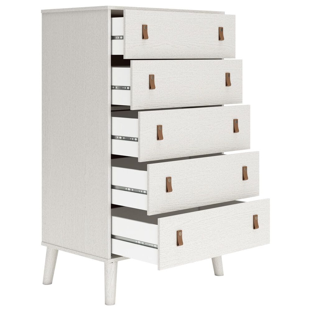 Ashley Aprilyn 5-Drawer Chest in White, , large