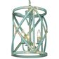 Golden Lighting Alcott 3-Light Pendant in Antique Teal and Gold, , large