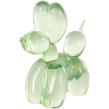 Maple and Jade Dog Tinted Ballon Decorative Sculpture in Green, , large