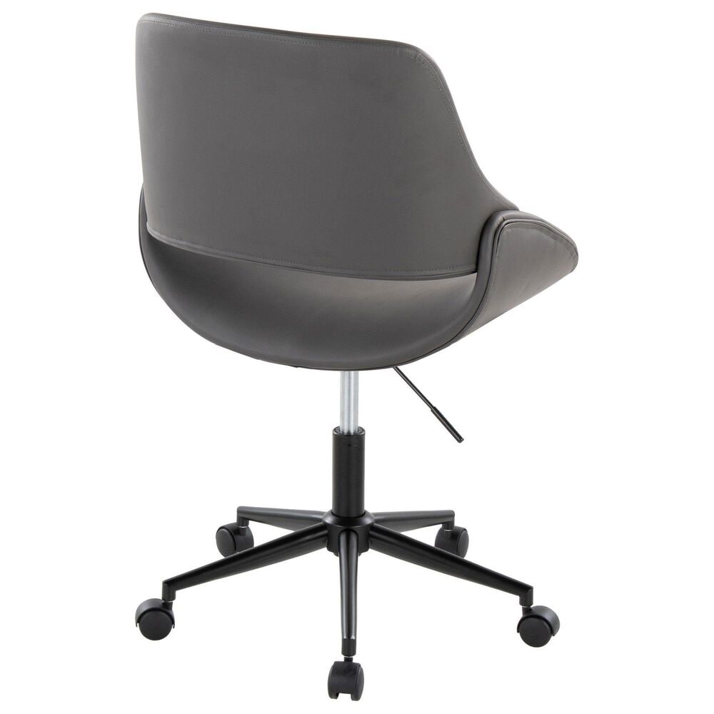 Lumisource Fabrico Office Chair with Grey Cushion in Black, , large