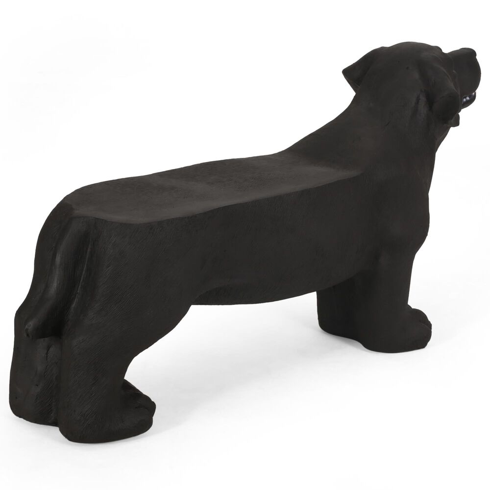 Hearth and Haven Outdoor MGO Dog Bench in Matte Black, , large