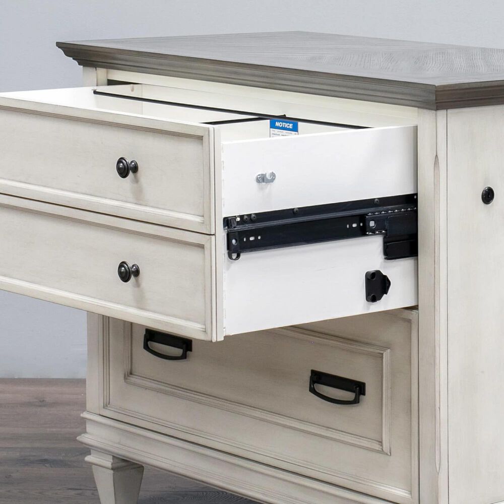 Wycliff Bay Hartford 2-Drawer Lateral File in White and Gray, , large