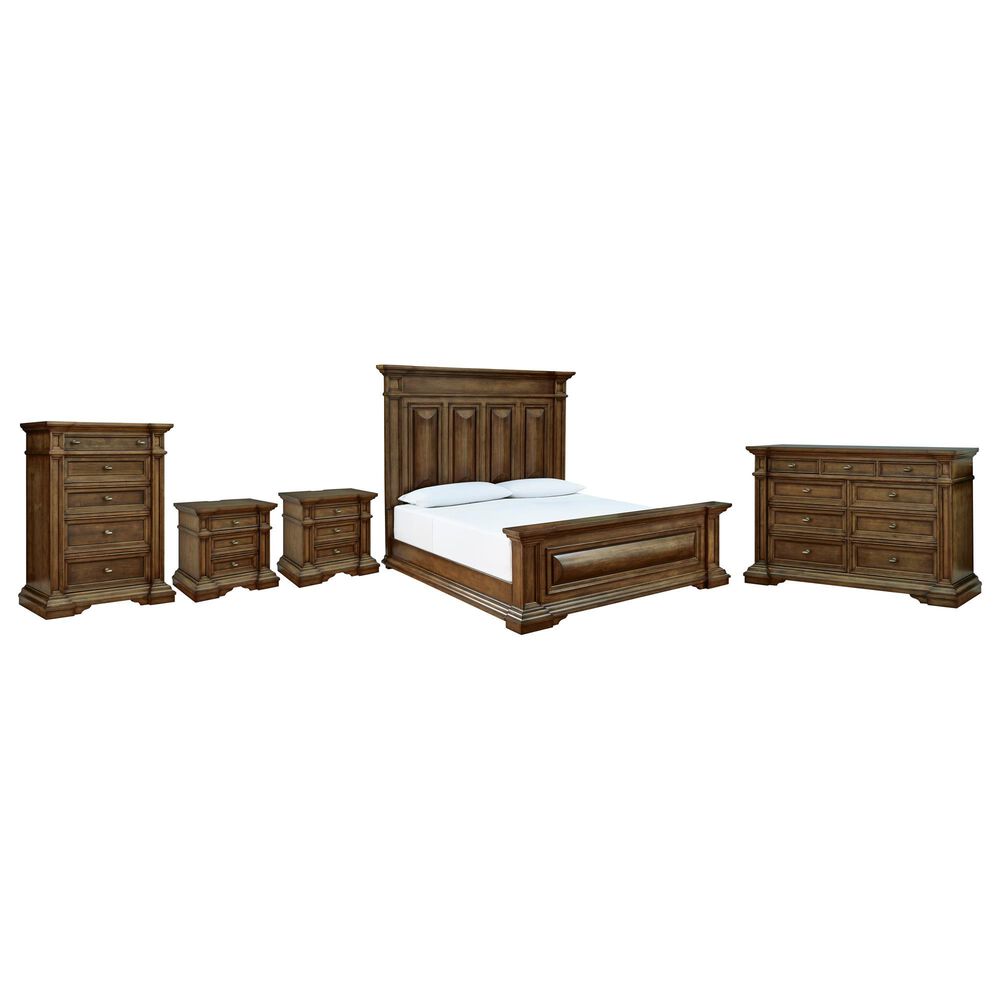 Millenium Frantanna California King Panel Bed with Dresser, Chest, and Two Nightstands in Brown, , large