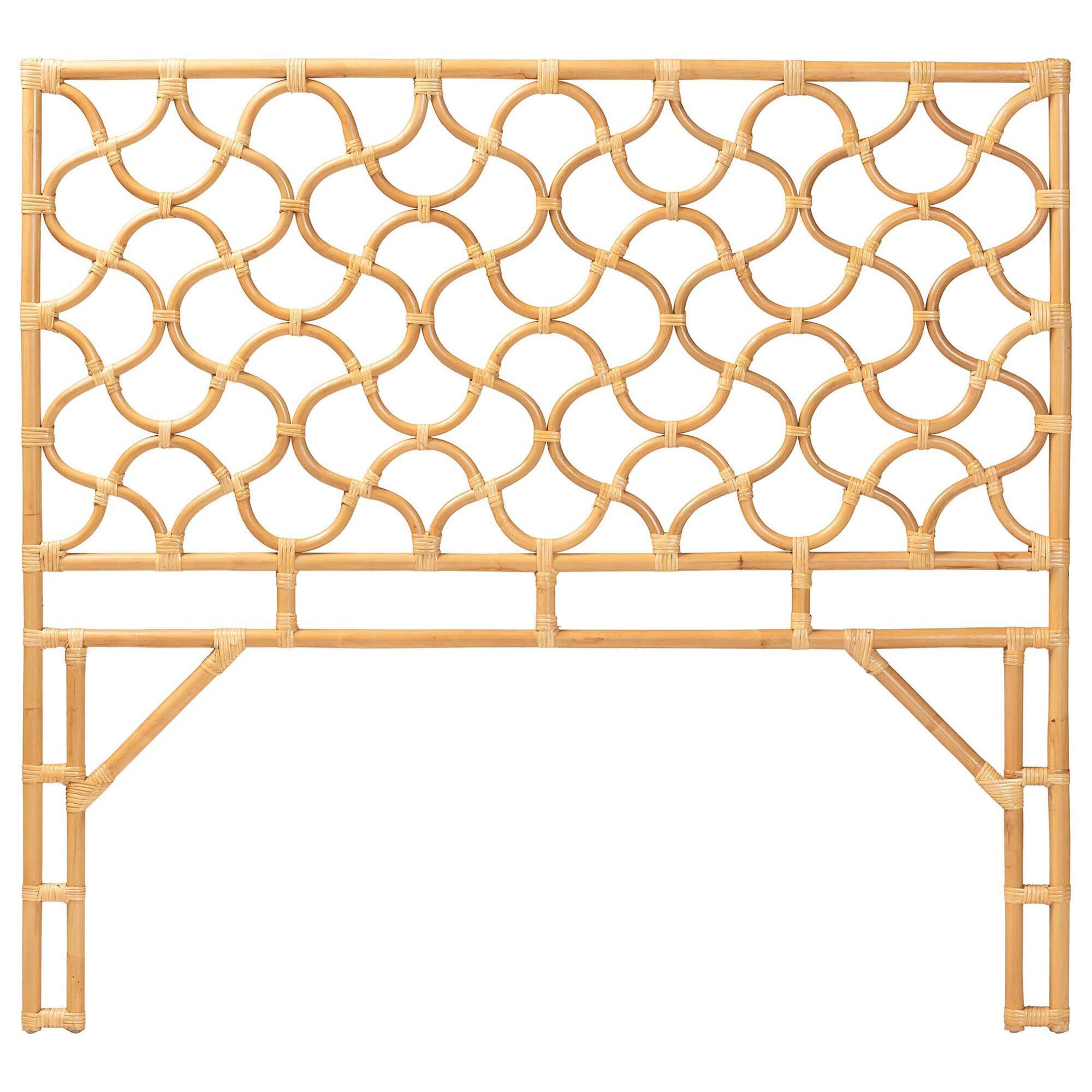 Baxton Studio Kalcya Queen Standalone Headboard in Light Honey