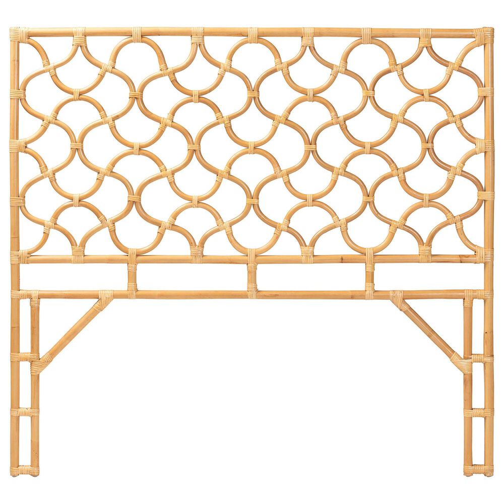 Baxton Studio Kalcya Queen Standalone Headboard in Light Honey, , large